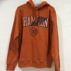 Champion Orange Hoodie Sweatshirt